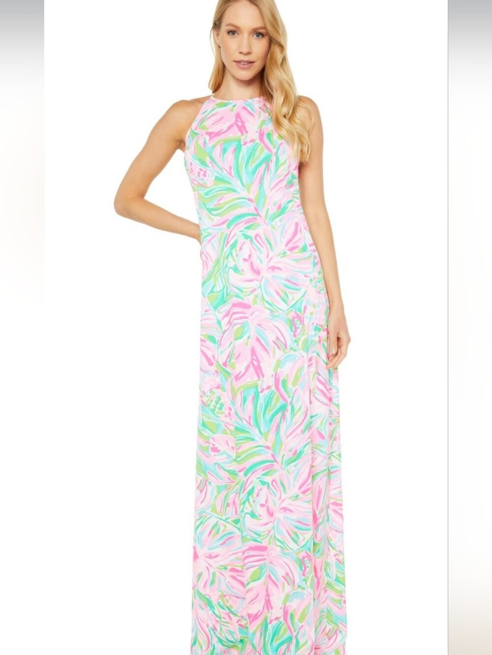 NWT Lilly Pulitzer Margot Maxi Dress Crock My World Print
